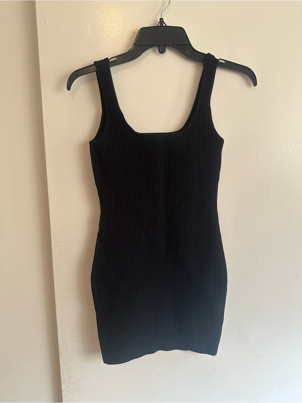 Princess Polly Black Ribbed Square-Neck Mini - Picture 2 of 10